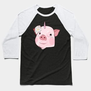 Pighorn Shirt Pig Unicorn Baseball T-Shirt